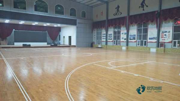 橡膠木籃球館木地板單層龍骨結(jié)構(gòu)